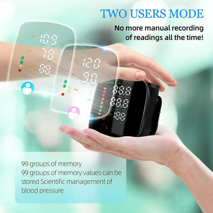 New Touch Screen LED Rechargeable Wrist Blood Pressure Monitor