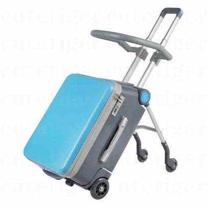 Can boarding suitcase Can sit and ride children's trolley bags lazy slip walker children's travel