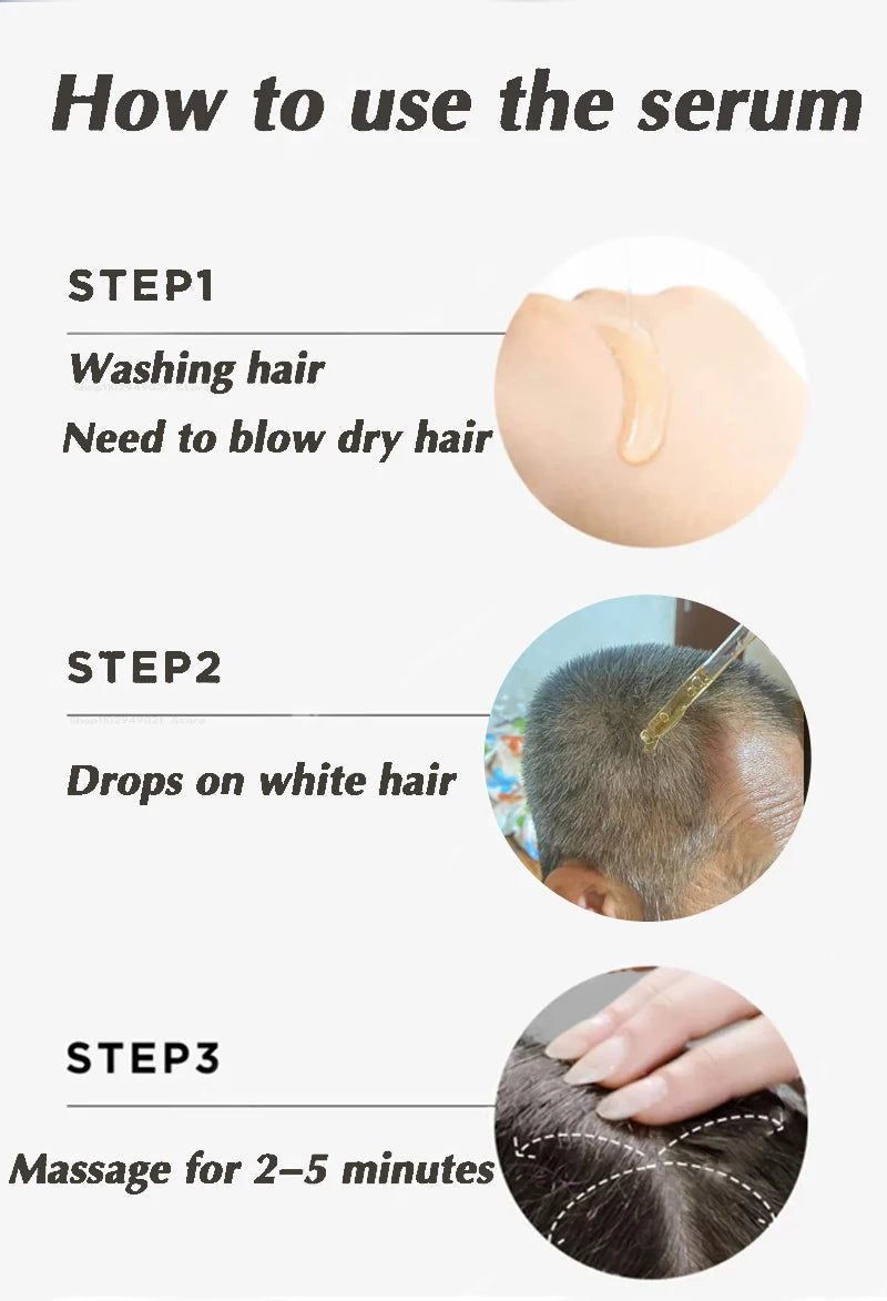 Anti Gray Hair Essence Hair Blackening Serum