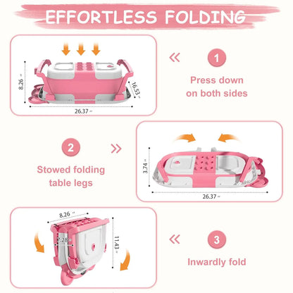 Portable Collapsible Baby Bathtub with Thermometer