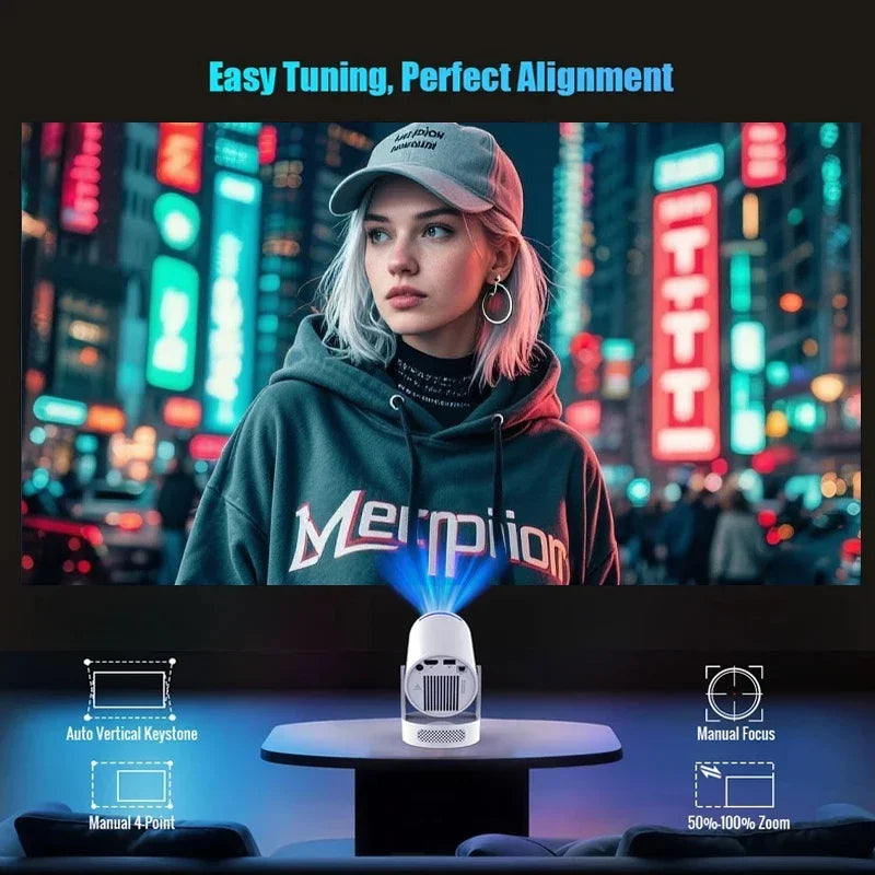 Mini Portable Projector HY300 Ultra HD 4K 720P Android 11