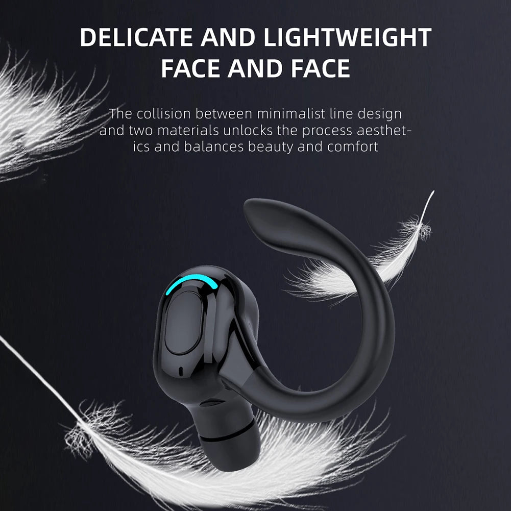 Waterproof Single Ear Earbuds Bluetooth-compatible 5.2 Wireless Business Headset