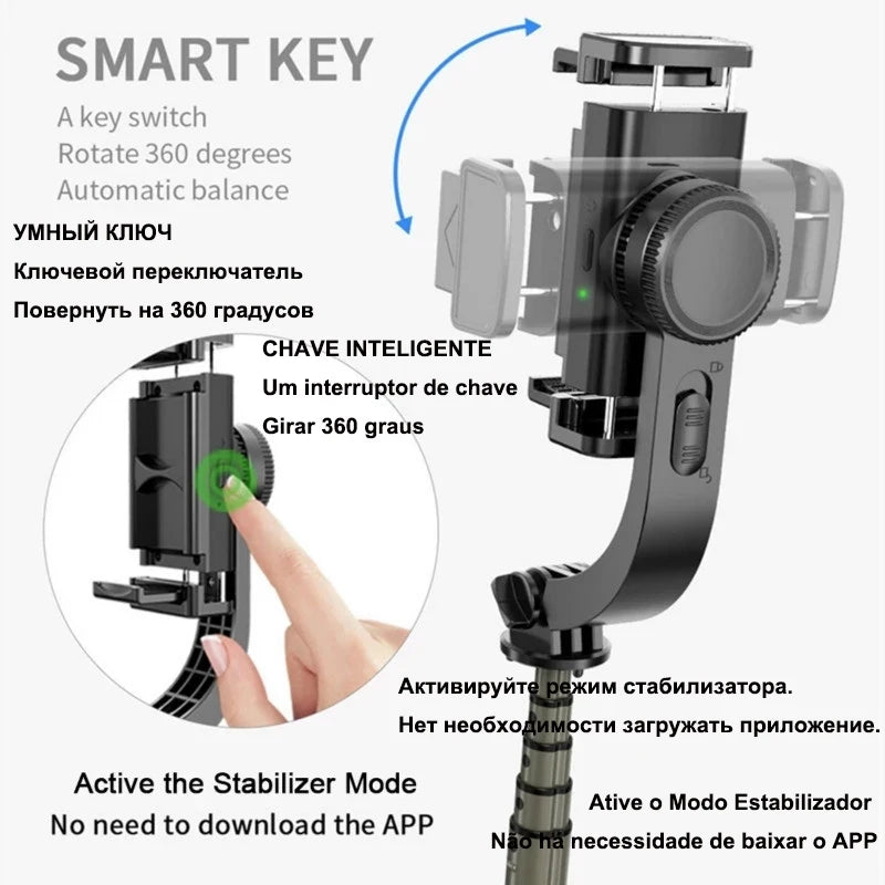 Gimbal Stabilizer For iPhone Android Cell Mobile Phone