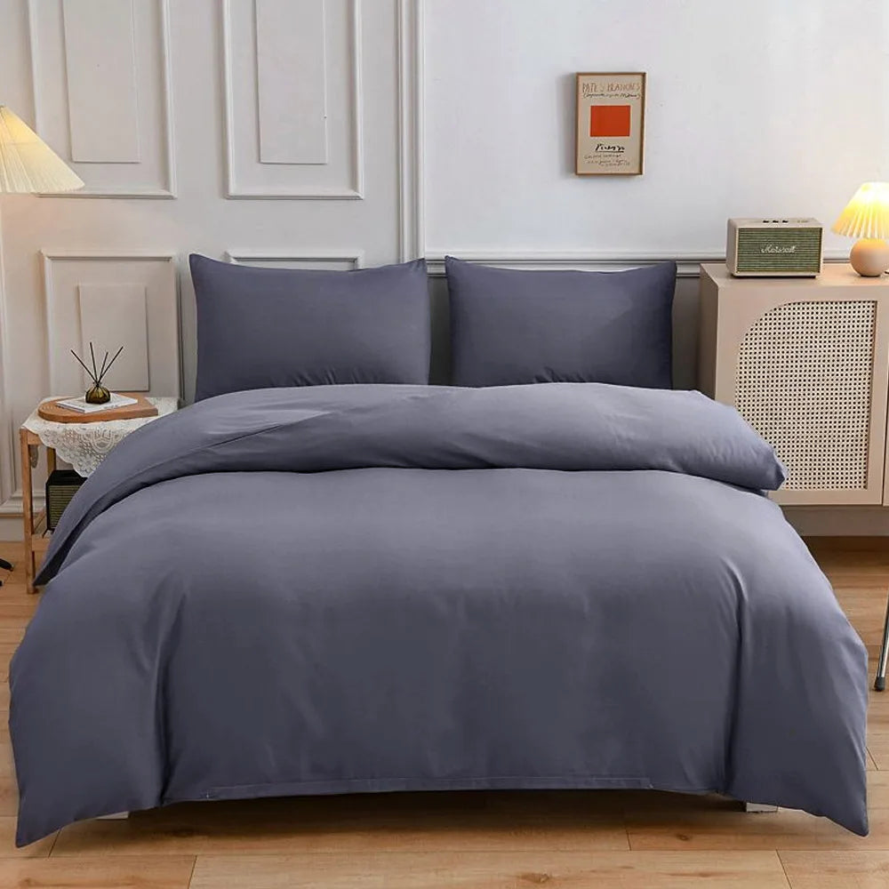 Lifeideas Linen-Style Sheet Set - 4-Piece, Silver-Grey, Easy-Care Polyester Blend