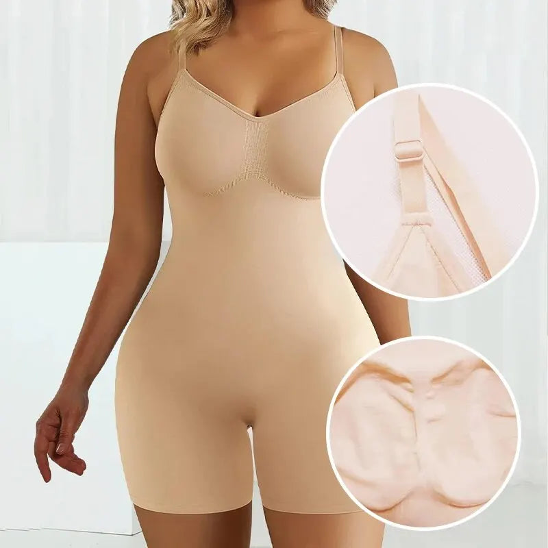 Seamless Tummy Control Bodysuit - High-Waist Shapewear for Everyday Wear
