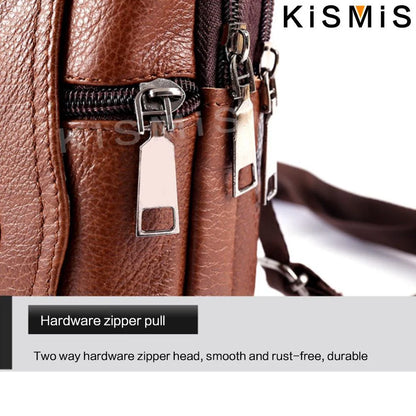 KISMIS Men's Leather Fanny Pack