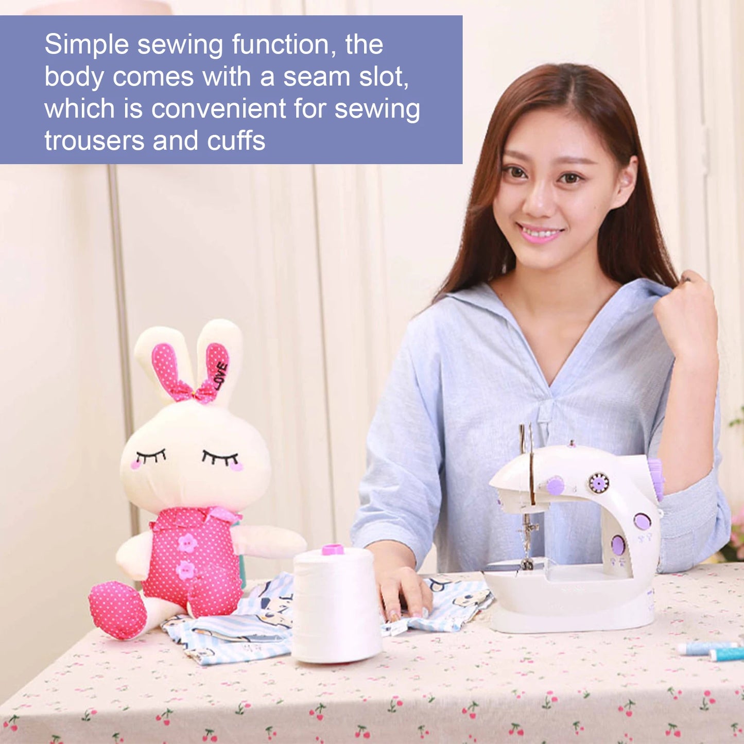 Beginner's Sewing Machine | 2-Speed, Double Thread, with Foot Pedal