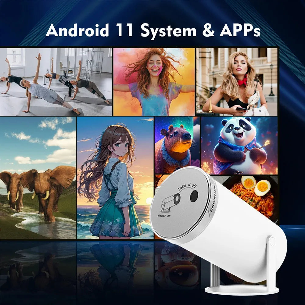DITONG HY300 Plus Projector Android 4K 1280*720P Dual Wifi