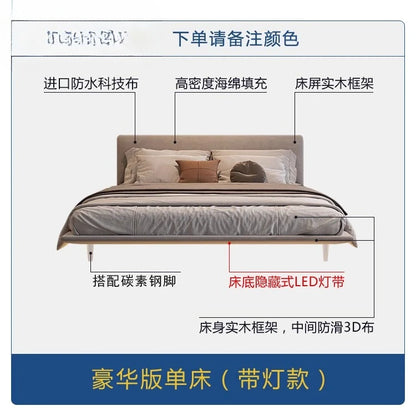 king size suspended bed with headboard