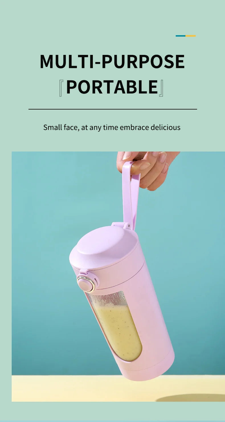 CREAROMA Portable Electric Juicer - 1000ml Automatic Pulp Ejection Blender