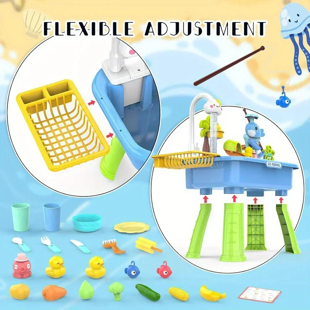 Kids Play Sink with Running Water & Electric Faucet