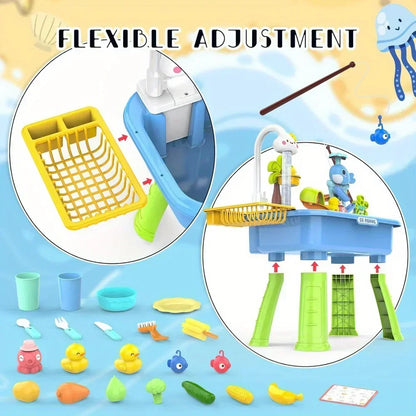 Kids Play Sink with Running Water & Electric Faucet