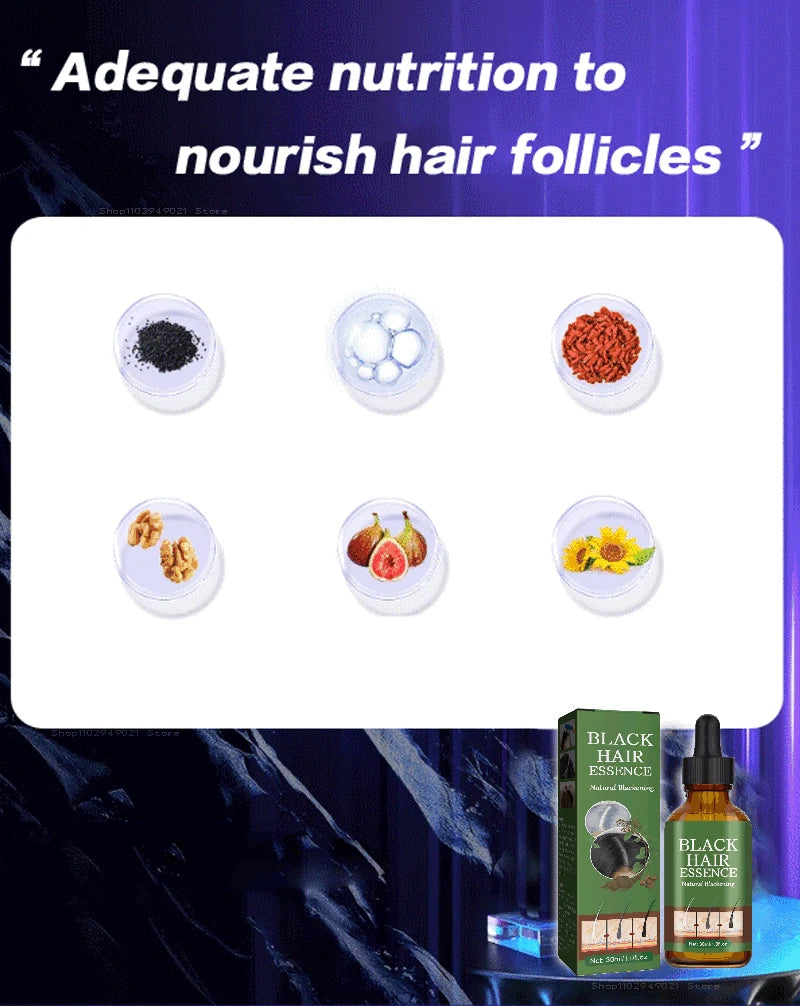Anti Gray Hair Essence Hair Blackening Serum