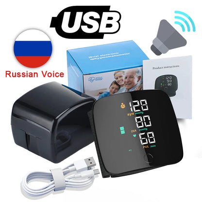 New Touch Screen LED Rechargeable Wrist Blood Pressure Monitor