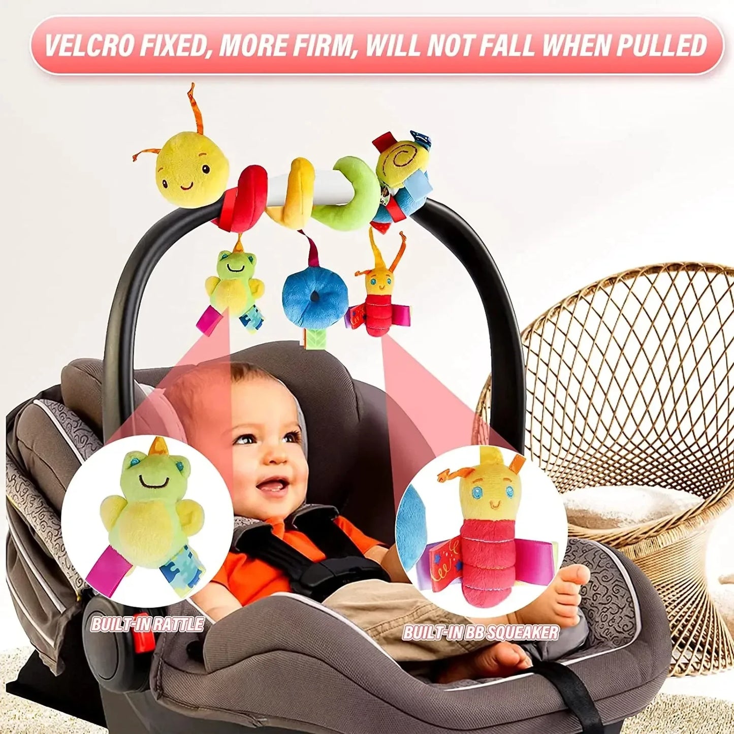 Baby Crib Hanging Rattles Toys Car Seat