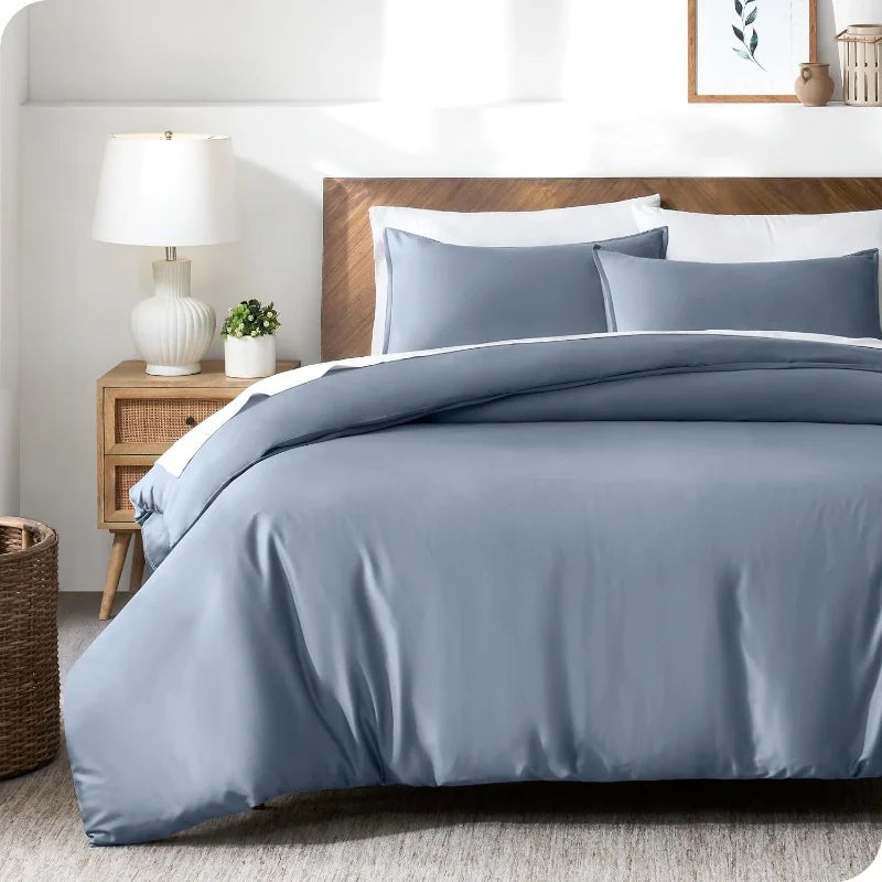Lyocell Bamboo Bedding Set: Single Duvet Cover & Pillowcases