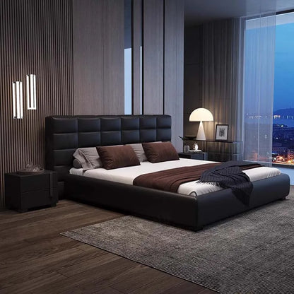 Modern Minimalist Queen Size Bed Frame with Storage