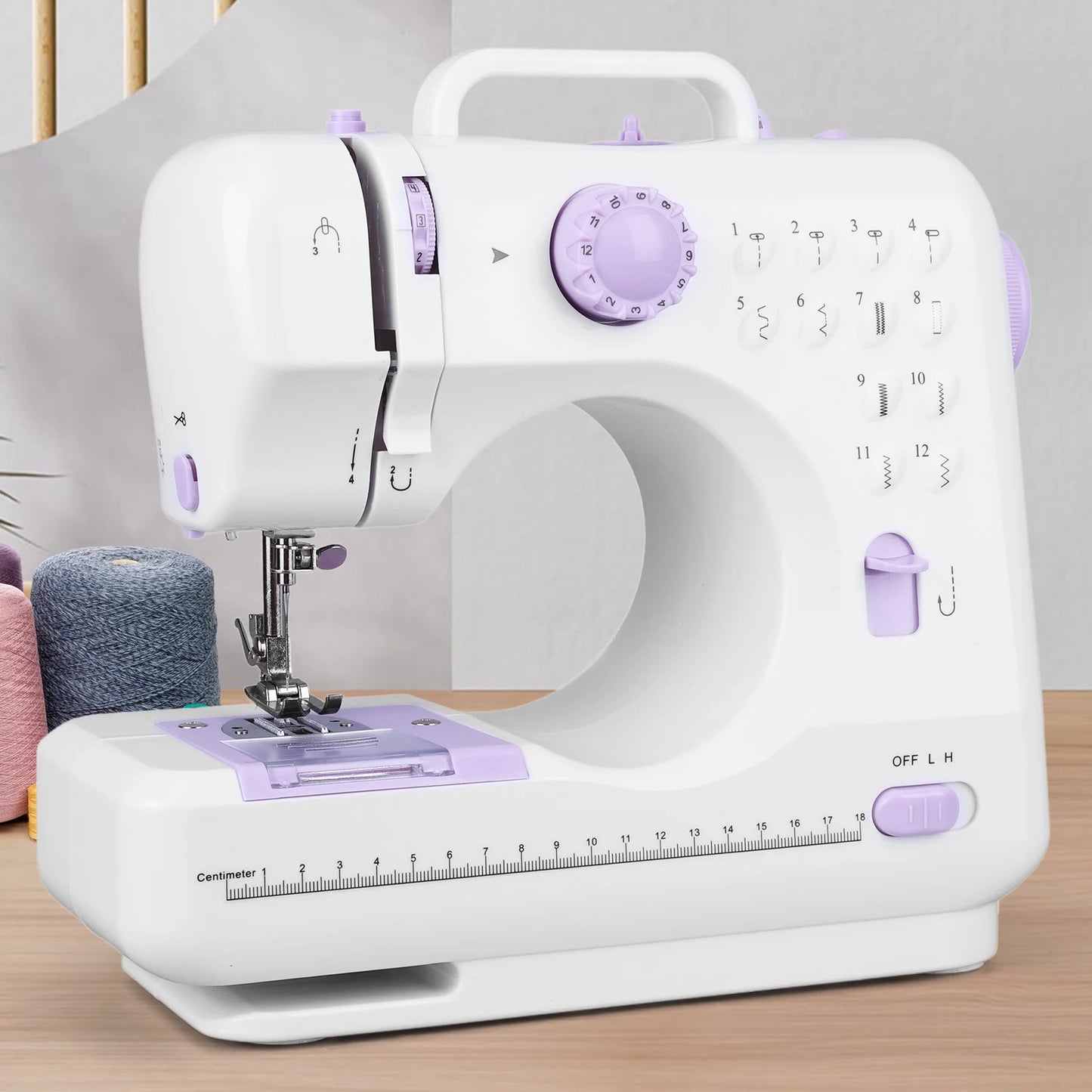 APWIKOGER 505A Portable Sewing Machine for Beginners | 12 Stitch Patterns with Foot Pedal