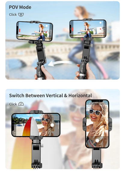 Selfie Stick Phone Gimbal Stabilizer For iPhone Android