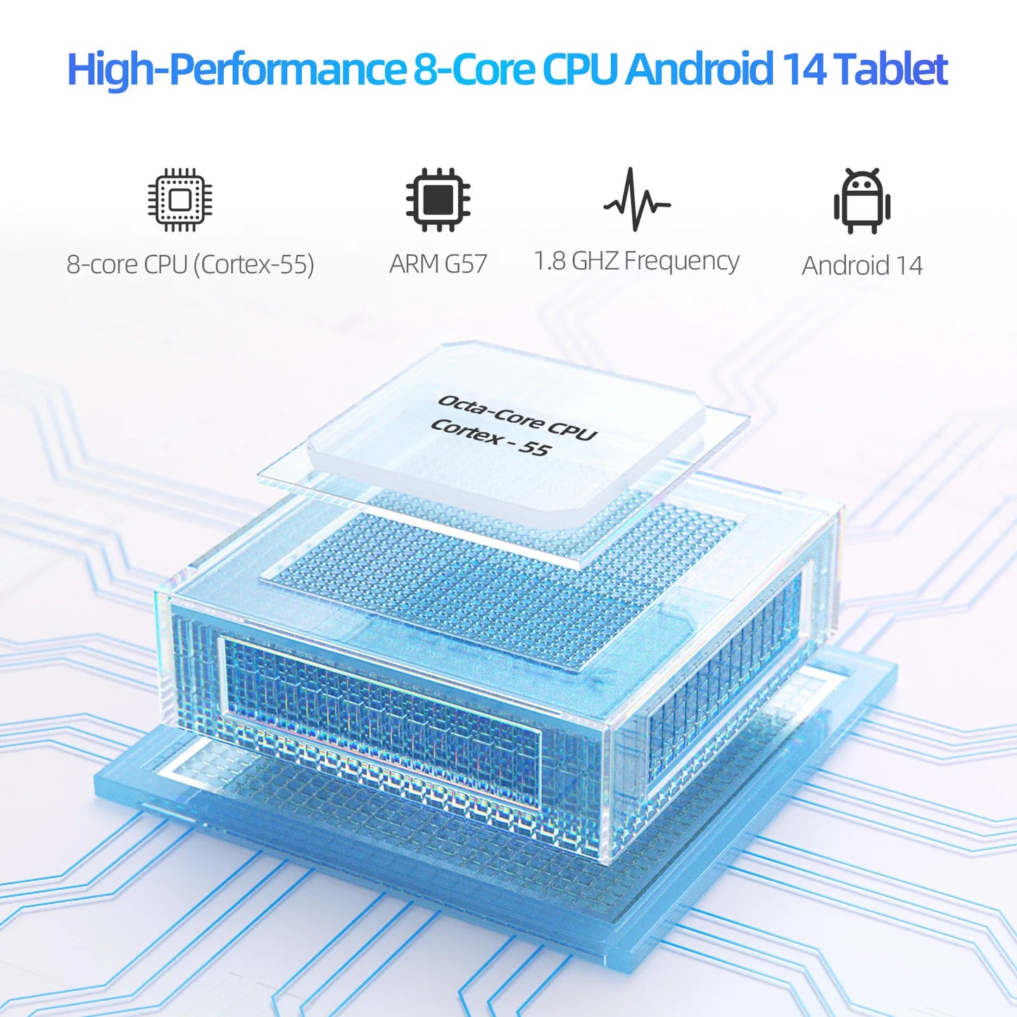 PRITOM Tablet 7" Android 14 Tablets, 8GB RAM(3+5GB Expand) 64GB ROM, A523 Octa-Core Processor, 5G WiFi+WiFi6, Dual Camera,Black