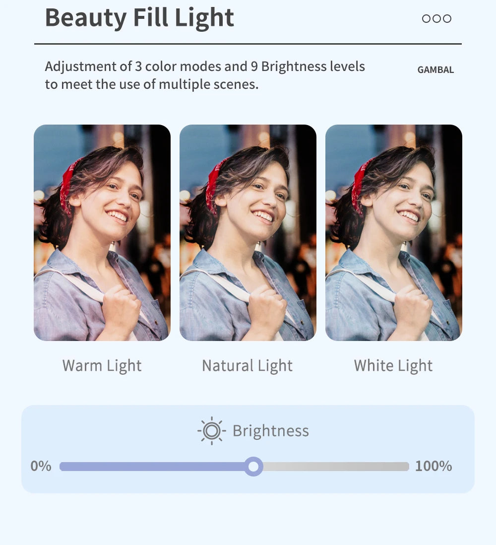Selfie Stick Phone Gimbal Stabilizer For iPhone Android