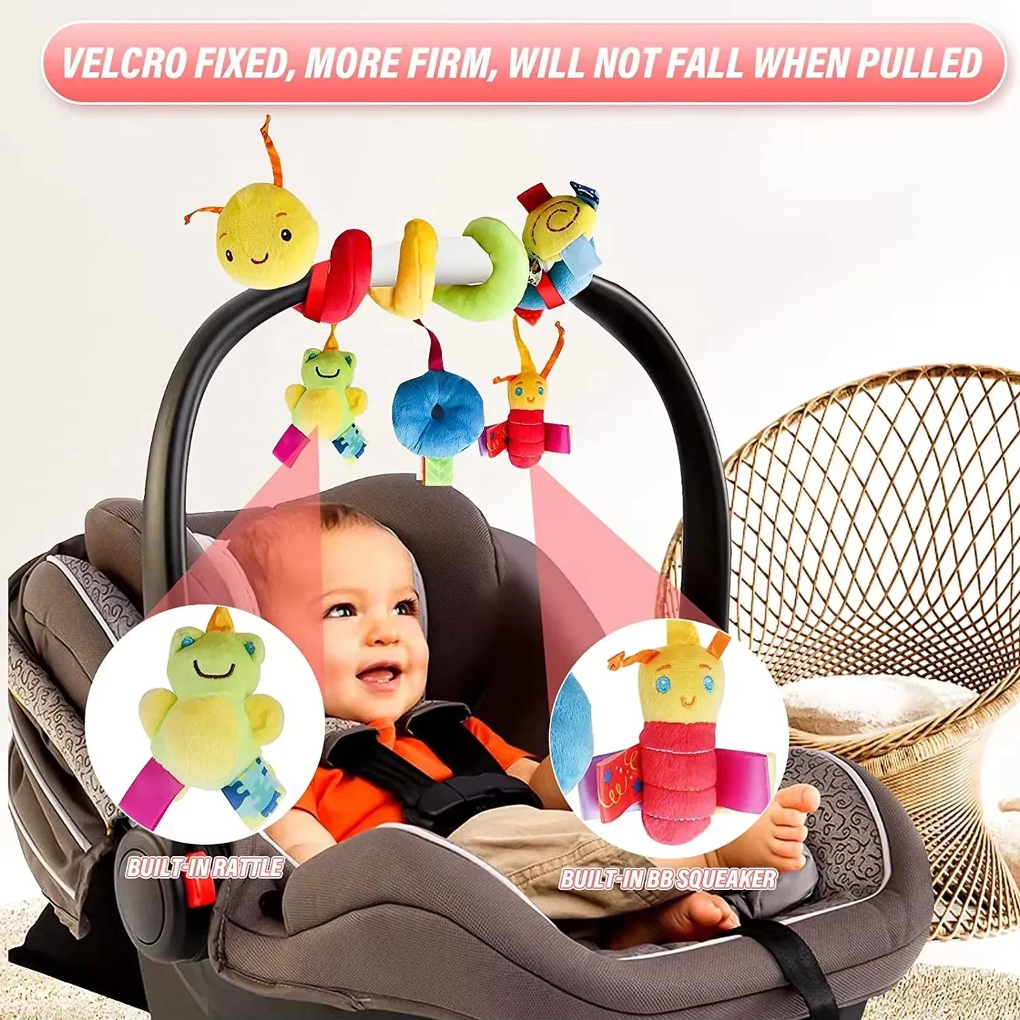 Baby Crib Hanging Rattles Toys Car Seat