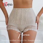 High Waist Lace Flat Belly Shorts For Women