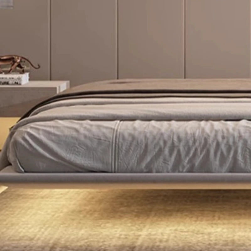 king size suspended bed with headboard