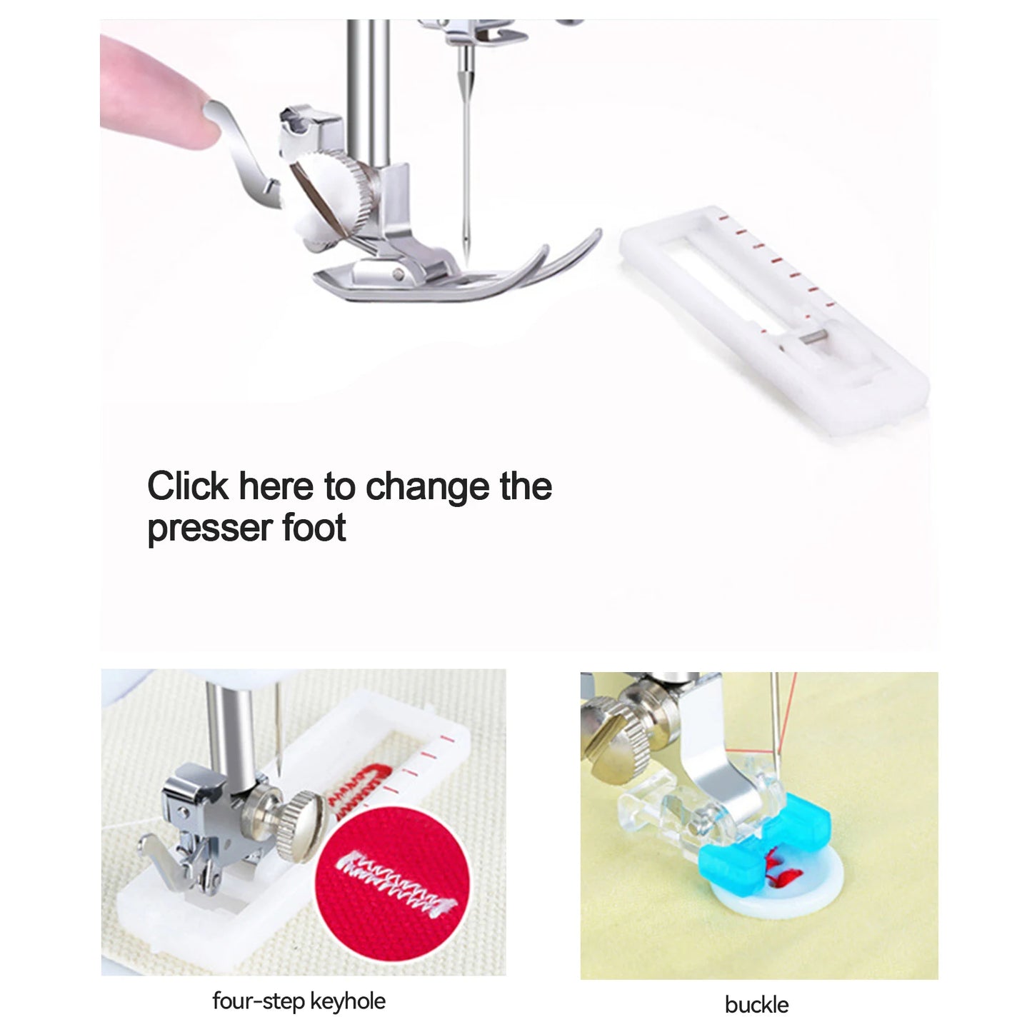 Portable Sewing Machine |12 Stitch Types, Horizontal Rotary Shuttle &amp; Metal Hook
