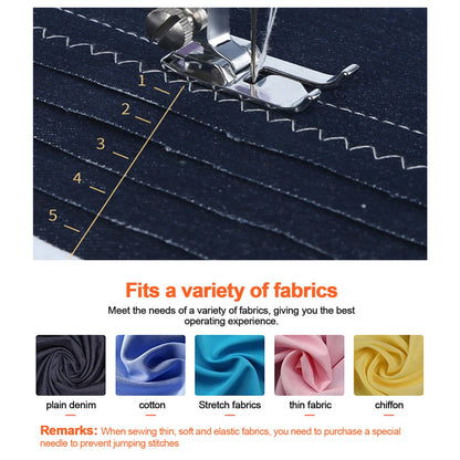 Portable Sewing Machine |12 Stitch Types, Horizontal Rotary Shuttle &amp; Metal Hook