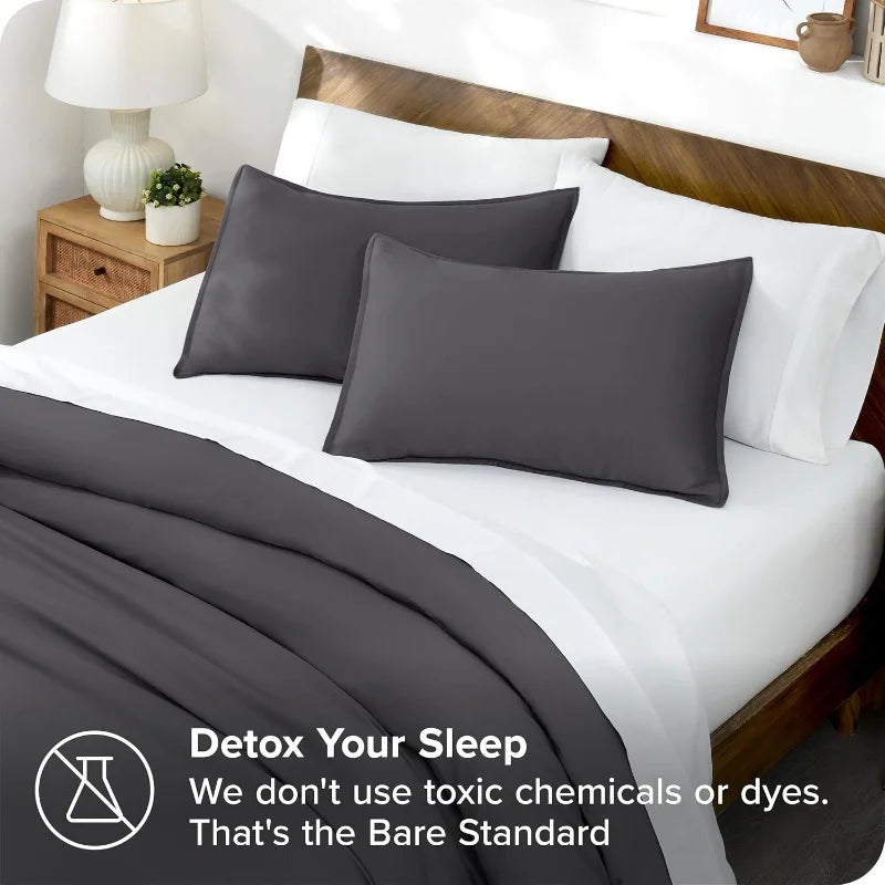 Lyocell Bamboo Bedding Set: Single Duvet Cover & Pillowcases