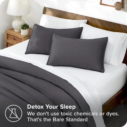 Lyocell Bamboo Bedding Set: Single Duvet Cover & Pillowcases