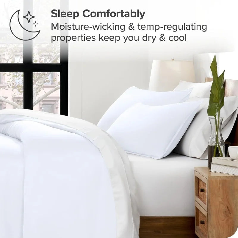 Lyocell Bamboo Bedding Set: Single Duvet Cover & Pillowcases