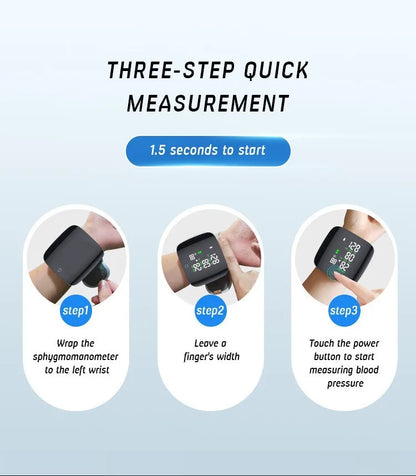 New Touch Screen LED Rechargeable Wrist Blood Pressure Monitor