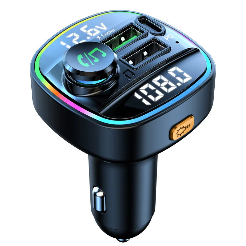 Bluetooth 5.0 FM Transmitter for Car, 22.5W Super Fast Charging & PD 20W Adapter