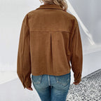 Women's Open-Front Coat | Y2K Elegant Style with Turn-Down Collar & Loose Fit