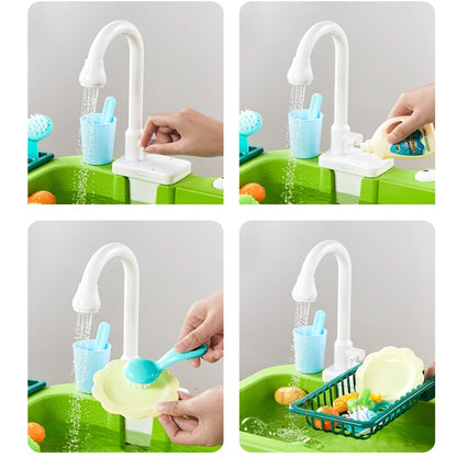 Kids Kitchen Sink Toys Electric Dishwasher