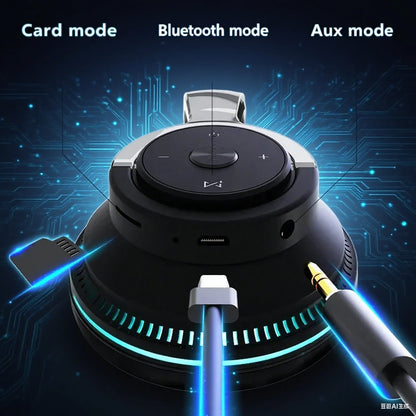 AuraWave Over-Ear Headphones - Hi-Res Audio, Bluetooth 5.3 & Wired AUX