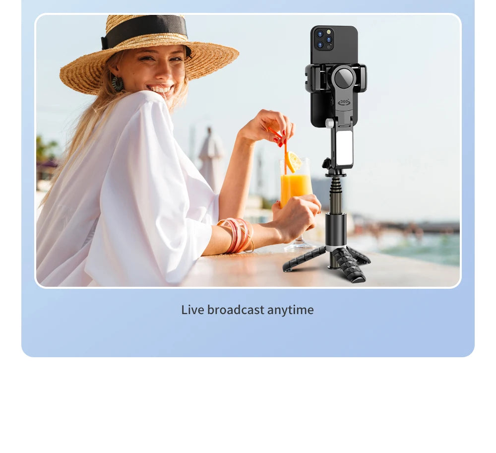 Selfie Stick Phone Gimbal Stabilizer For iPhone Android