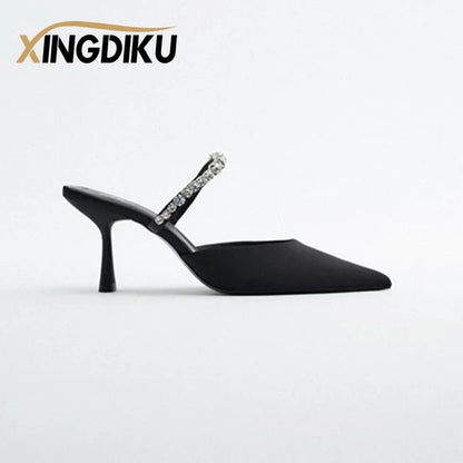 New Pointed Toe Stiletto Black Sexy