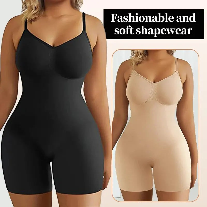 Seamless Tummy Control Bodysuit - High-Waist Shapewear for Everyday Wear