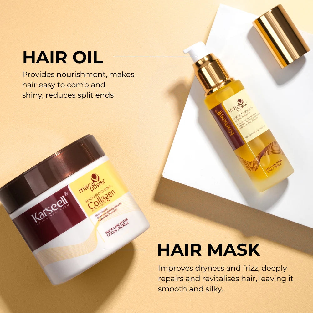 Karseell Collagen & Argan Oil Hair Repair Set for Damaged Hair