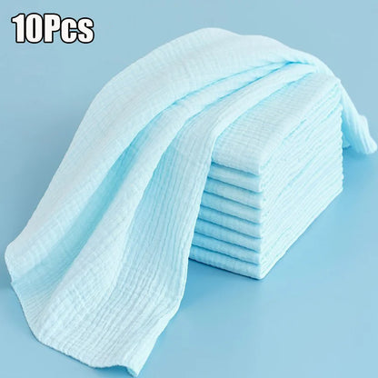 10pcs Reusable Baby Diaper Ecological Cotton Soft Gauze Diapers For Babies Double Layers Newborn Changing Nappies