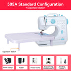 Portable Sewing Machine |12 Stitch Types, Horizontal Rotary Shuttle &amp; Metal Hook