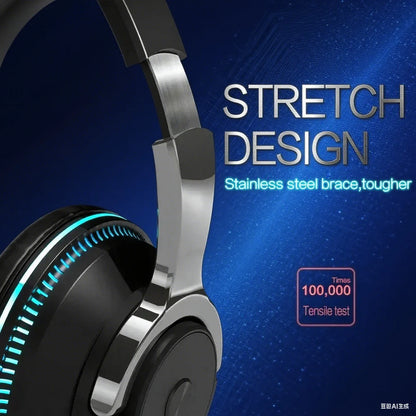 AuraWave Over-Ear Headphones - Hi-Res Audio, Bluetooth 5.3 & Wired AUX