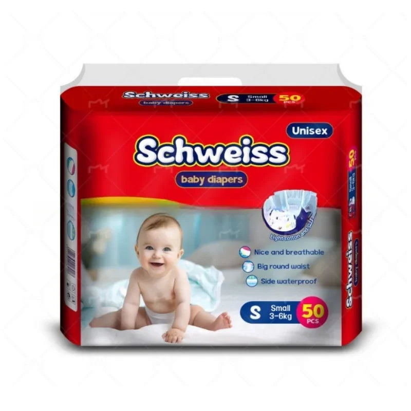 50pcs/1pack Baby Pull Up Diapers Soft Thin Breathable Super Absorbent Disposable Nappy for Newborns Wholesale Hot Sale