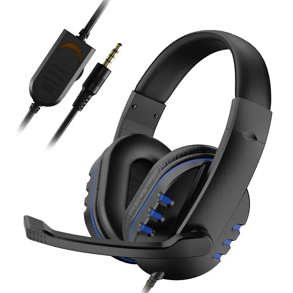 PS4 & PC Gaming Headset, 3.5mm Wired Earphones with Built-in Mic for Clear Chat