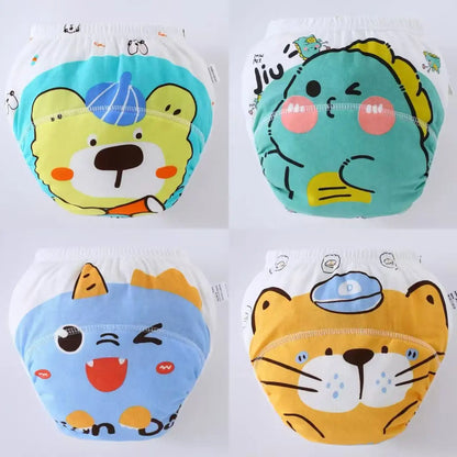 4PCS Baby Waterproof Diapers Pee Shorts Underwears Reusable Soft Ecological Cotton Toddler Potty Training Pants For Boys Girls