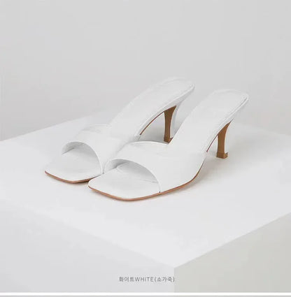 Women Elegant Casual Comfortable Black High Heel Sandals