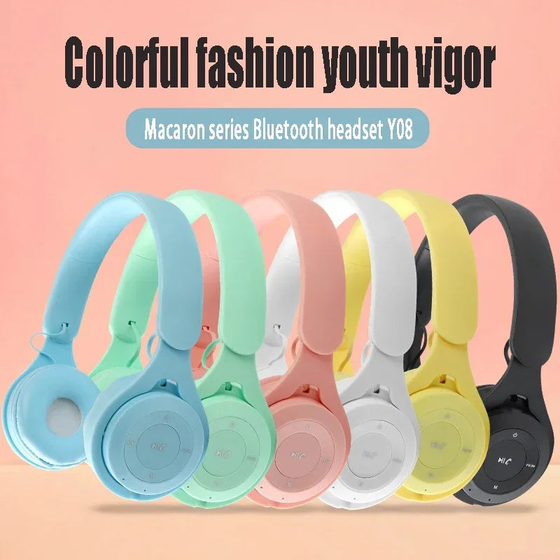Y08 Wireless Headphones, Bluetooth 5.0 Over-Ear Sports & Gaming Headset